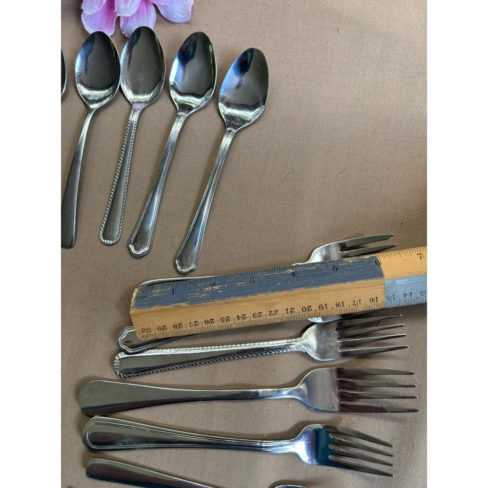 23 Pieces BOHO HIPSTER WEDDING Mismatched Stainless Silverware Lot